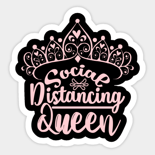 Social Distancing Queen Sticker by aybstore